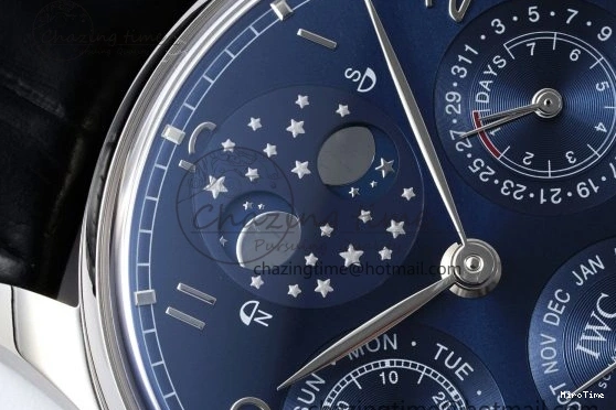 MIROTIME 0522 Bold Portugieser Perpetual Calendar SS 5033 APSF 1:1 Best Edition Blue Dial on Black Leather Strap A52610 Clone 7041